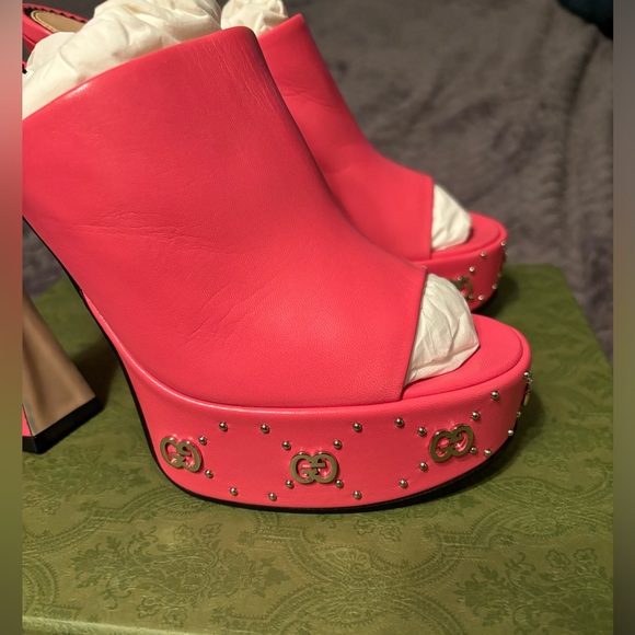Gucci Malaga Rhodamine Pink Platform Heel - Picture 9 of 12